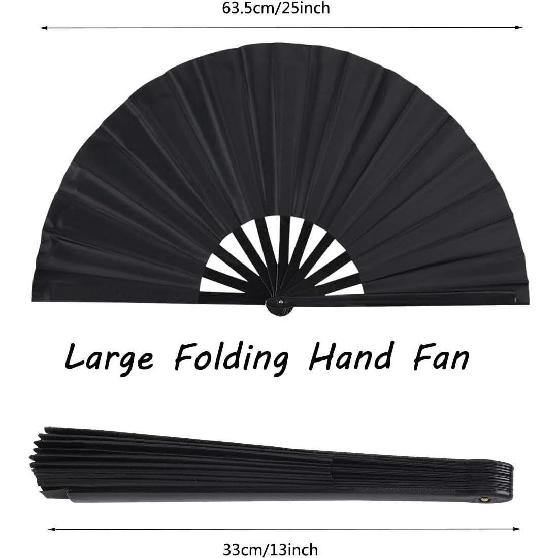 Paquete de 2 Ventiladores Plegables Tkocisa Negro 34x63.5cm