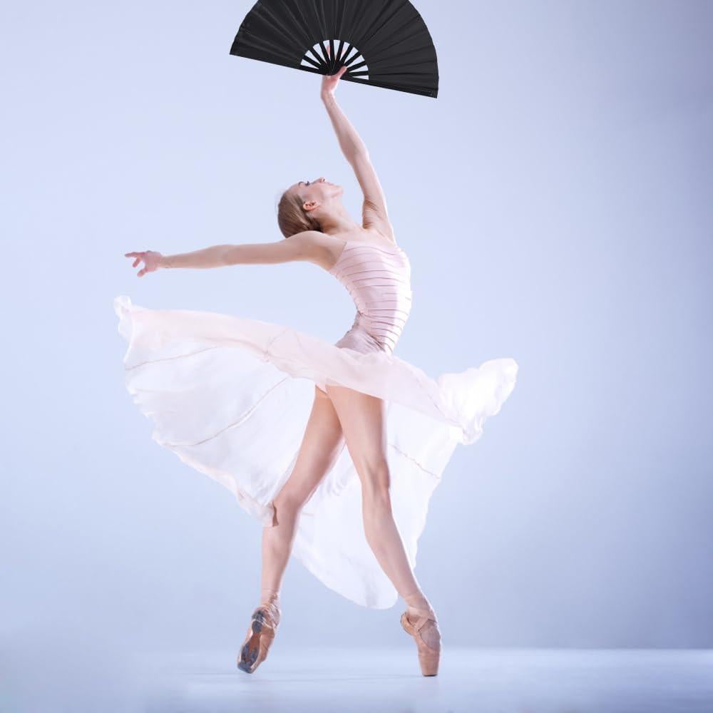 Paquete de 2 Ventiladores Plegables Tkocisa Negro 34x63.5cm