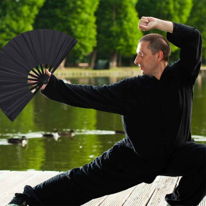 Paquete de 2 Ventiladores Plegables Tkocisa Negro 34x63.5cm