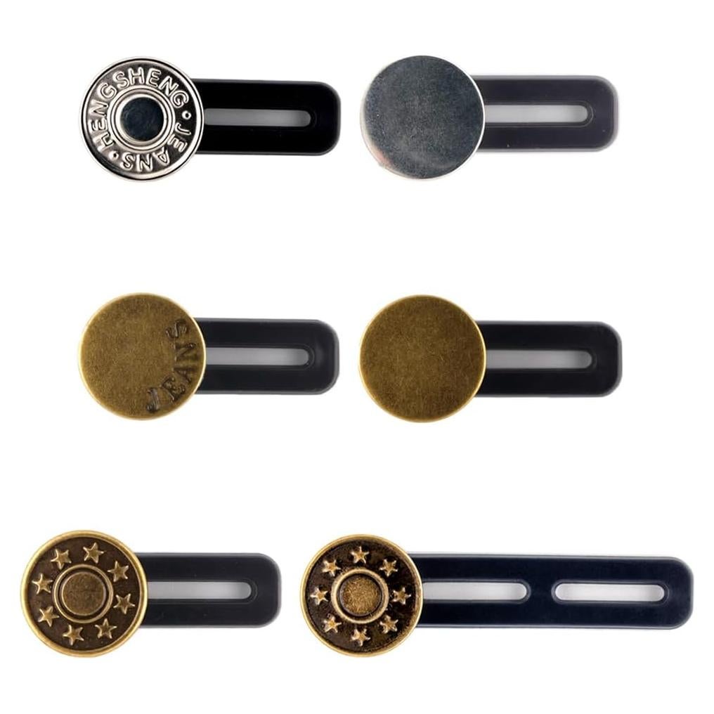 Juego de 6 Extensores de Botón Mobi Lock para Jeans