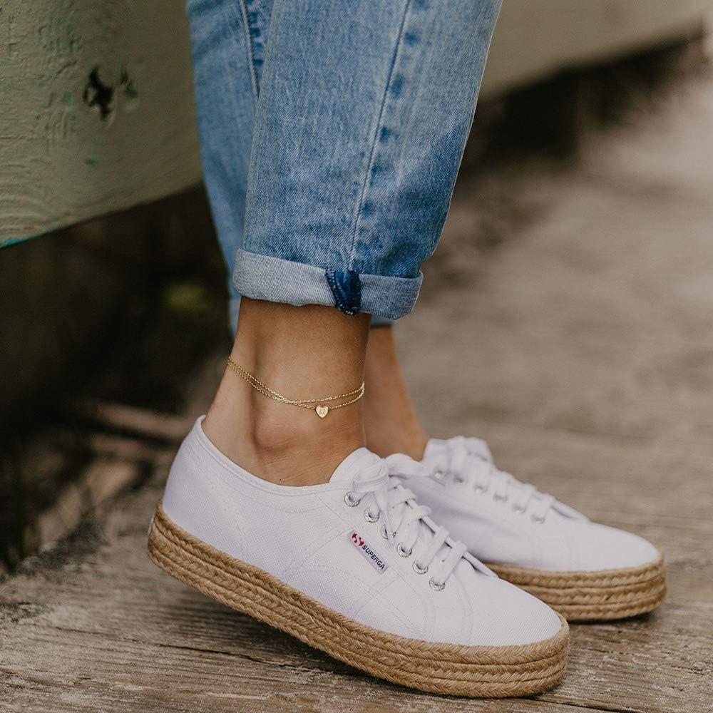 Brazalete de Tobillo Ursteel con Inicial en Oro 14K para Mujeres