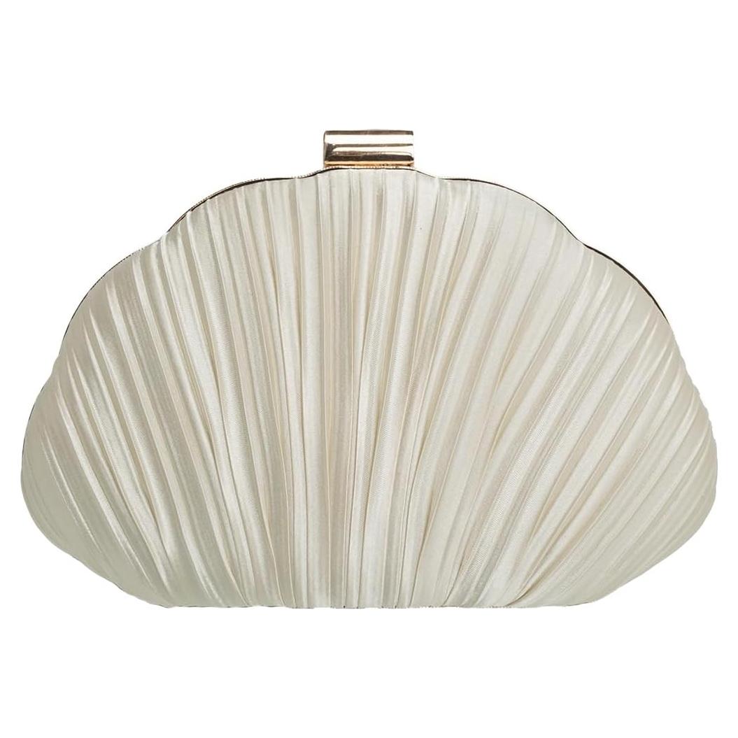 Bolso de mano concha YUHATRG albaricoque 21.5x6.5x13 cm