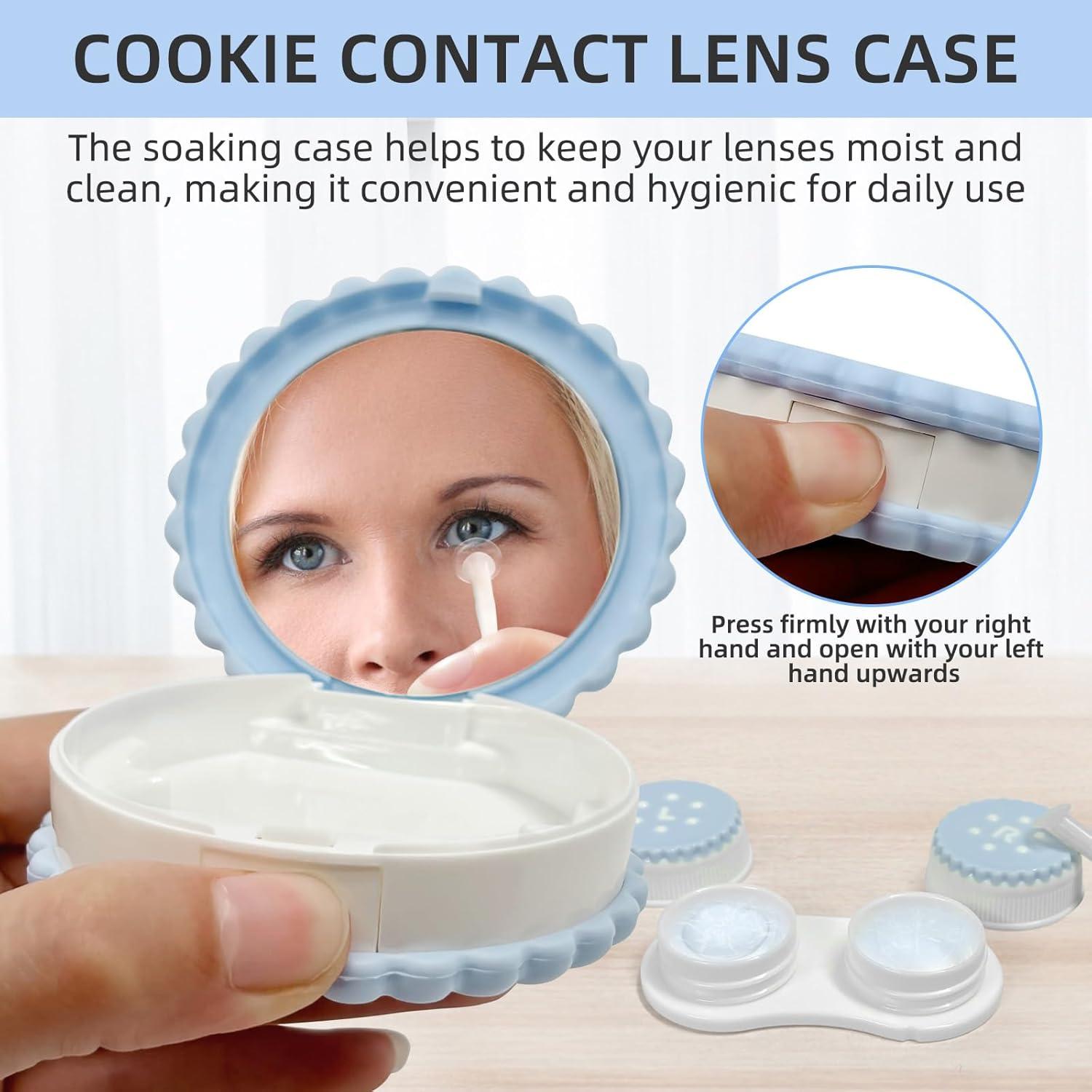 Estuche para Lentes de Contacto UpaClaire Azul Organizador Compacto