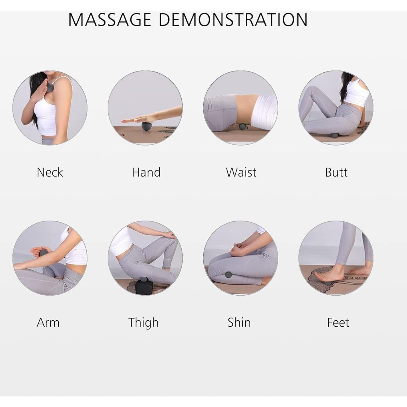 Mini bola de masaje eléctrica Maxgia 5 velocidades 5 cm azul