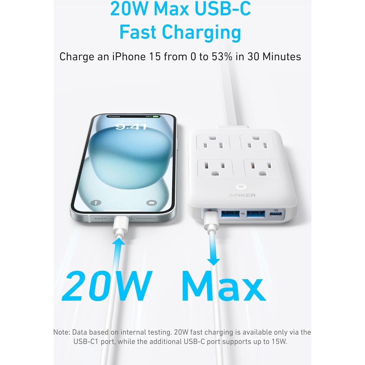 Estación de Carga Anker 20W 8-en-1 USB-C para iPhone 15