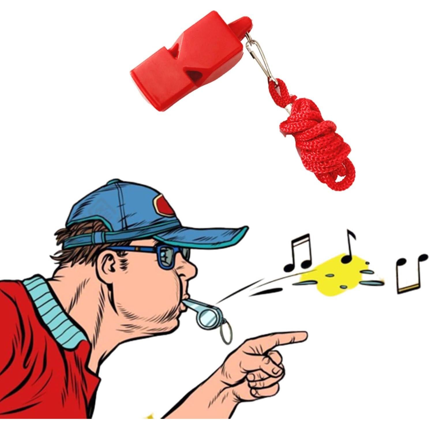 Silbato Deportivo 2LL4HM Rojo - Sonido Fuerte y Duradero