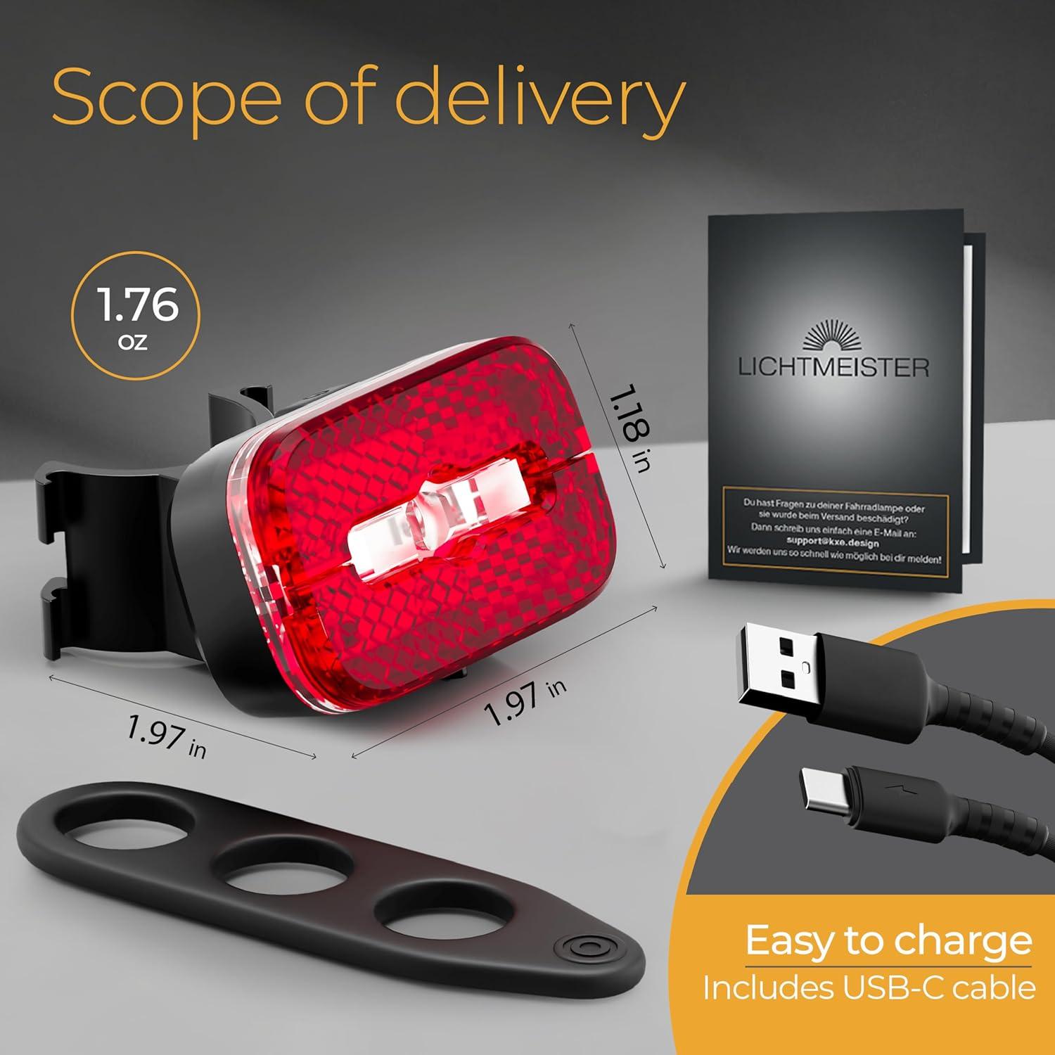 Luz Trasera de Bicicleta LICHTMEISTER LM_F LED con Reflector