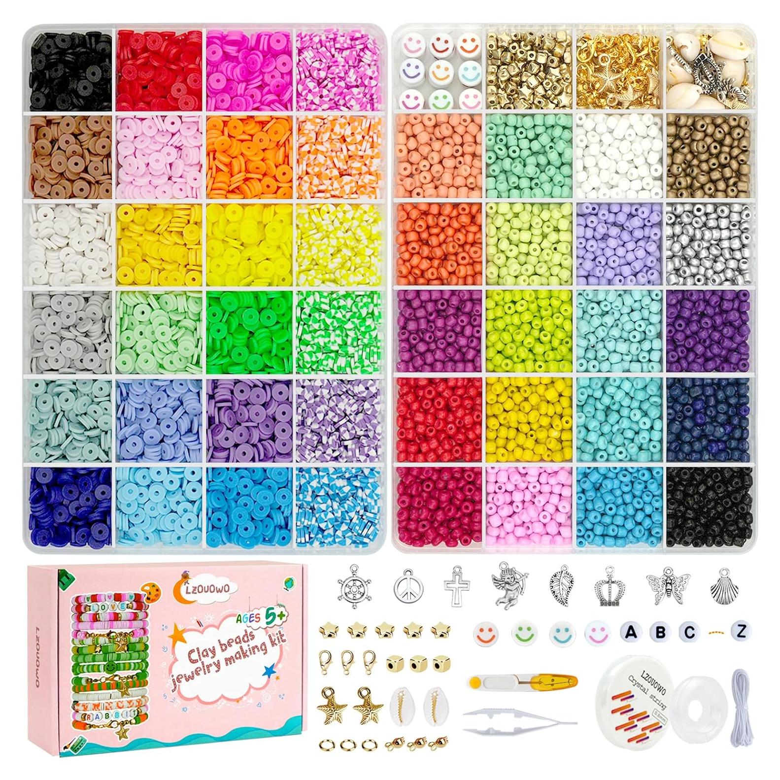 Kit de Cuentas de Vidrio LZOUOWO 16300pcs para Pulseras DIY