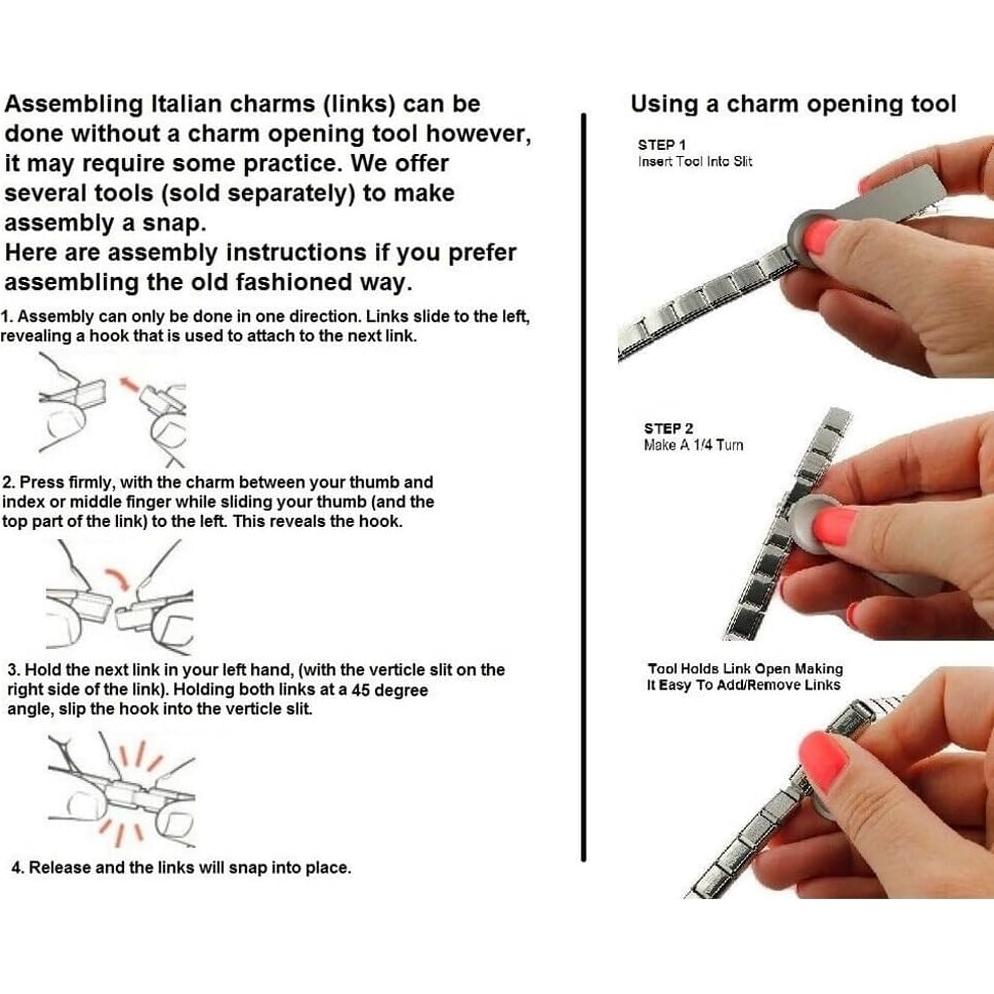 Pulsera de Encanto Italiana UNY JEWEL 9mm Acero Inoxidable DIY