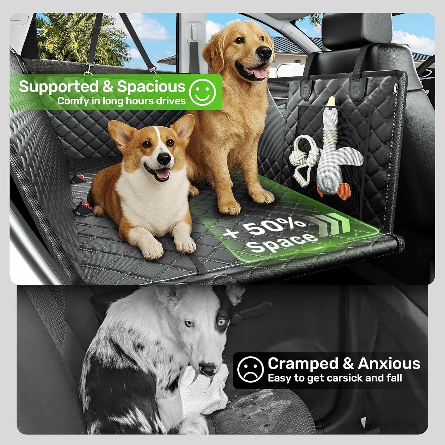 Cubierta de Asiento para Perros Zanch XL Negra Impermeable