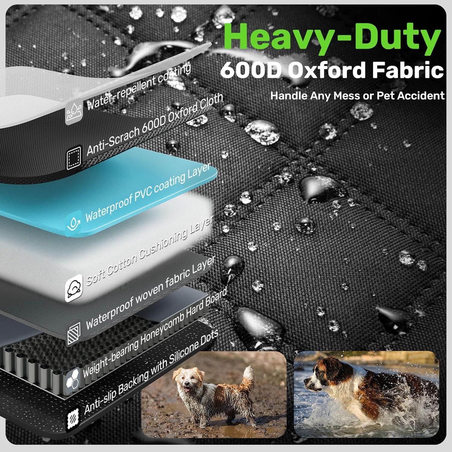 Cubierta de Asiento para Perros Zanch XL Negra Impermeable