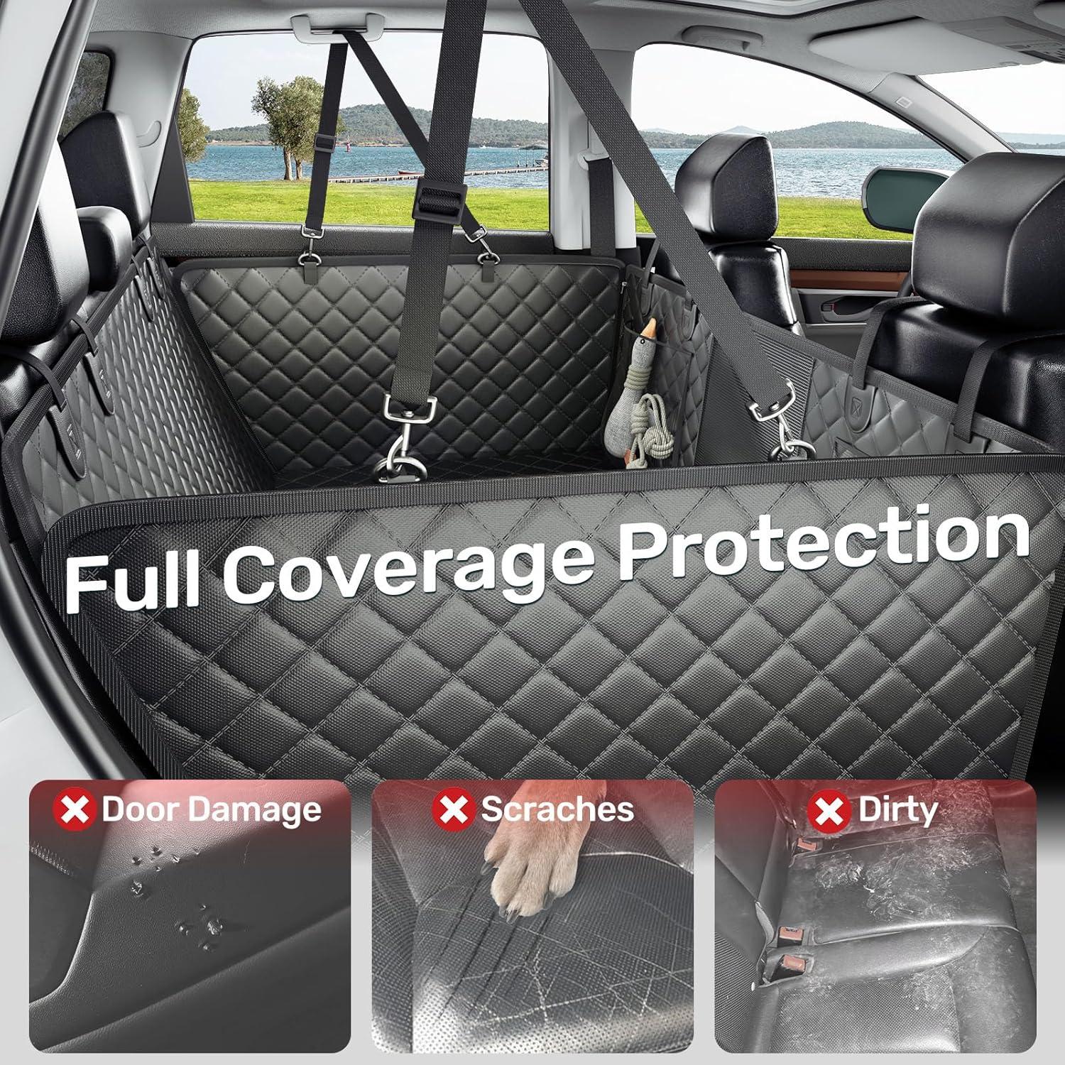 Cubierta de Asiento para Perros Zanch XL Negra Impermeable