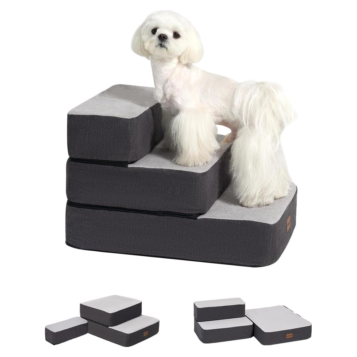 Escaleras Ajustables para Perros Garnpet 3 Pasos Antideslizantes