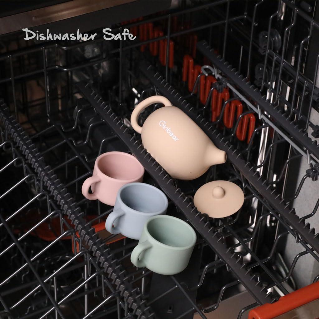 Juego de Té de Silicona Ginbear para Niños 12-60 Meses