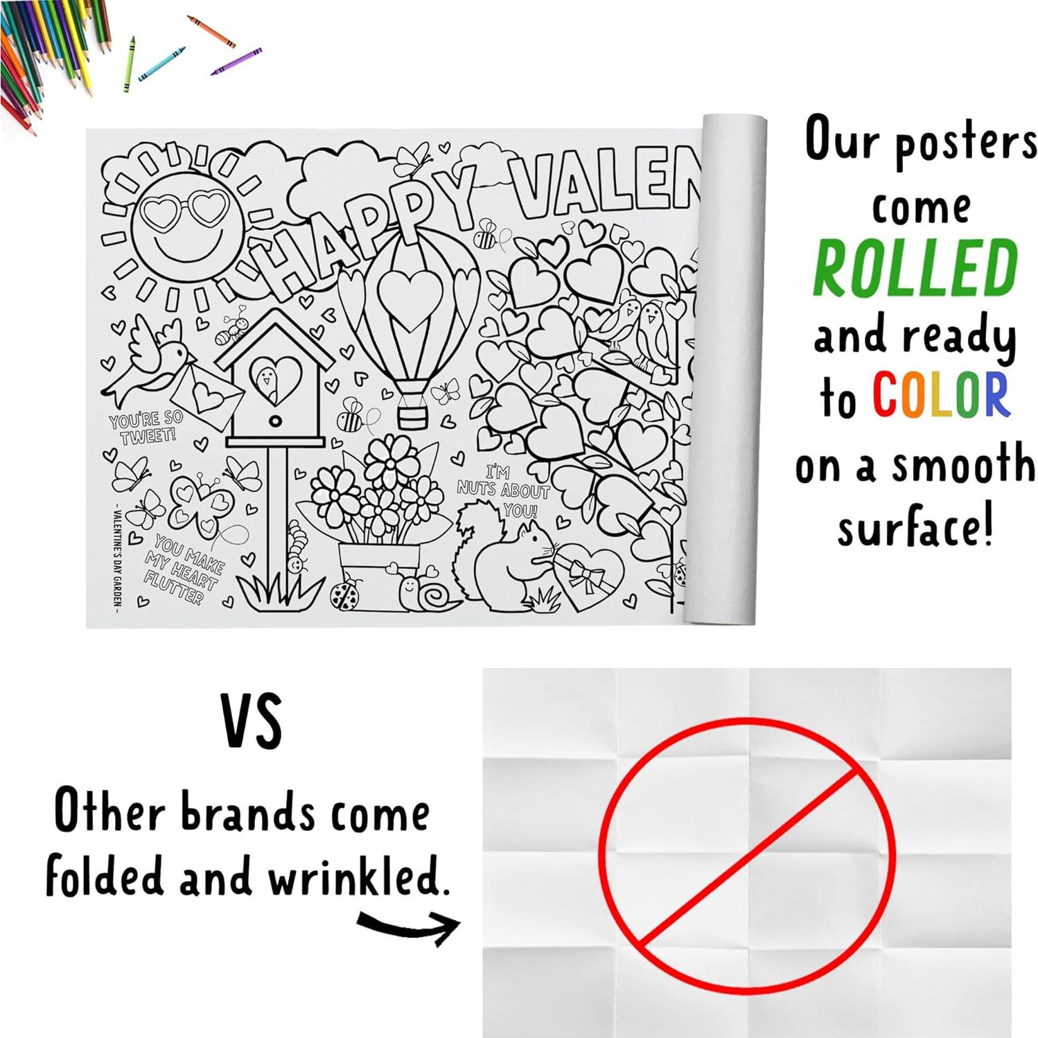 Mantel para Colorear San Valentín Tiny Expressions 76.2x182.9cm