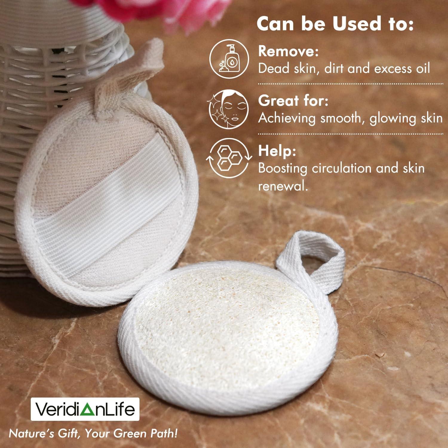 Paquete de 12 Esponjas Exfoliantes de Lufa Natural 8cm