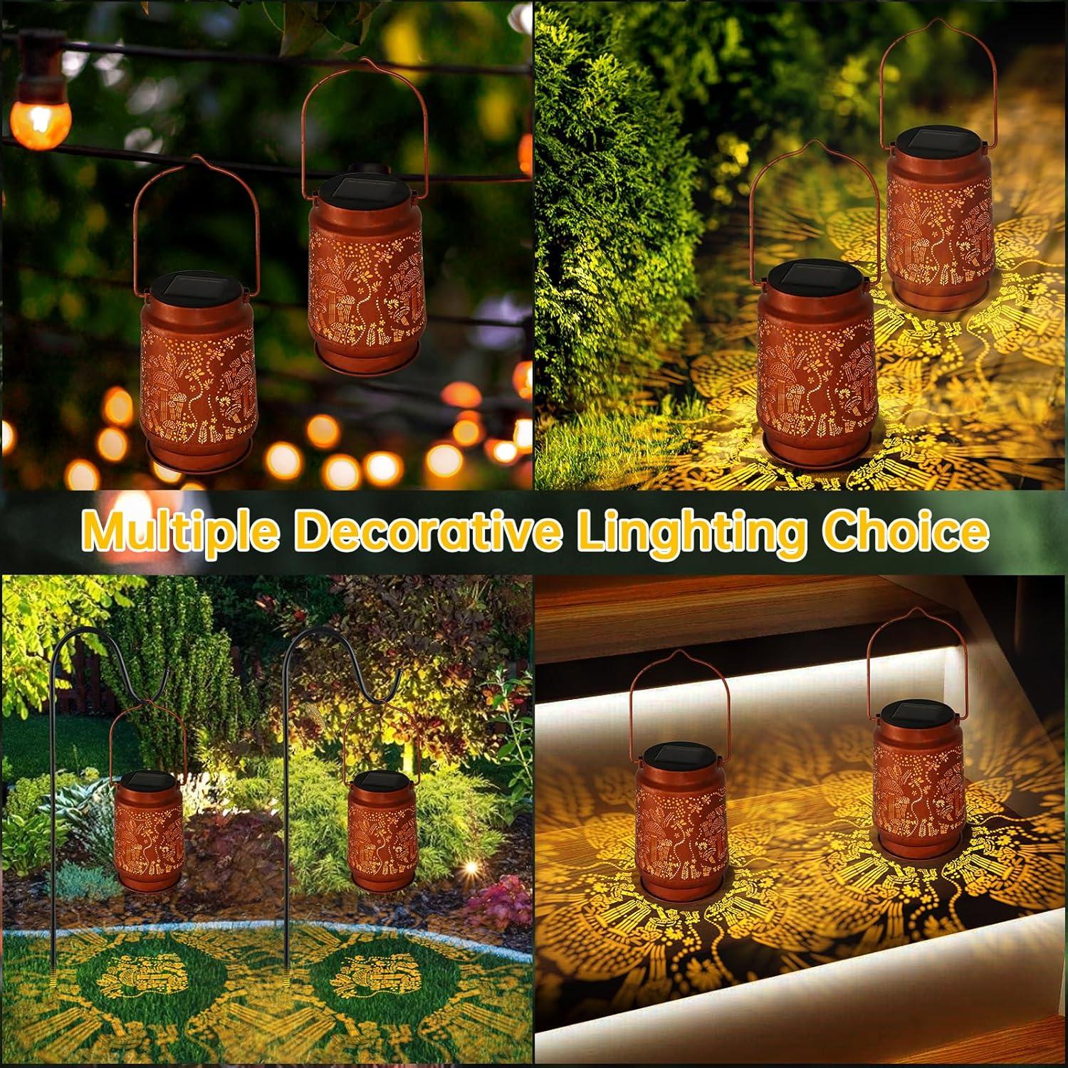 Linternas Solares Colgantes YWYWLED - Decorativas para Jardín