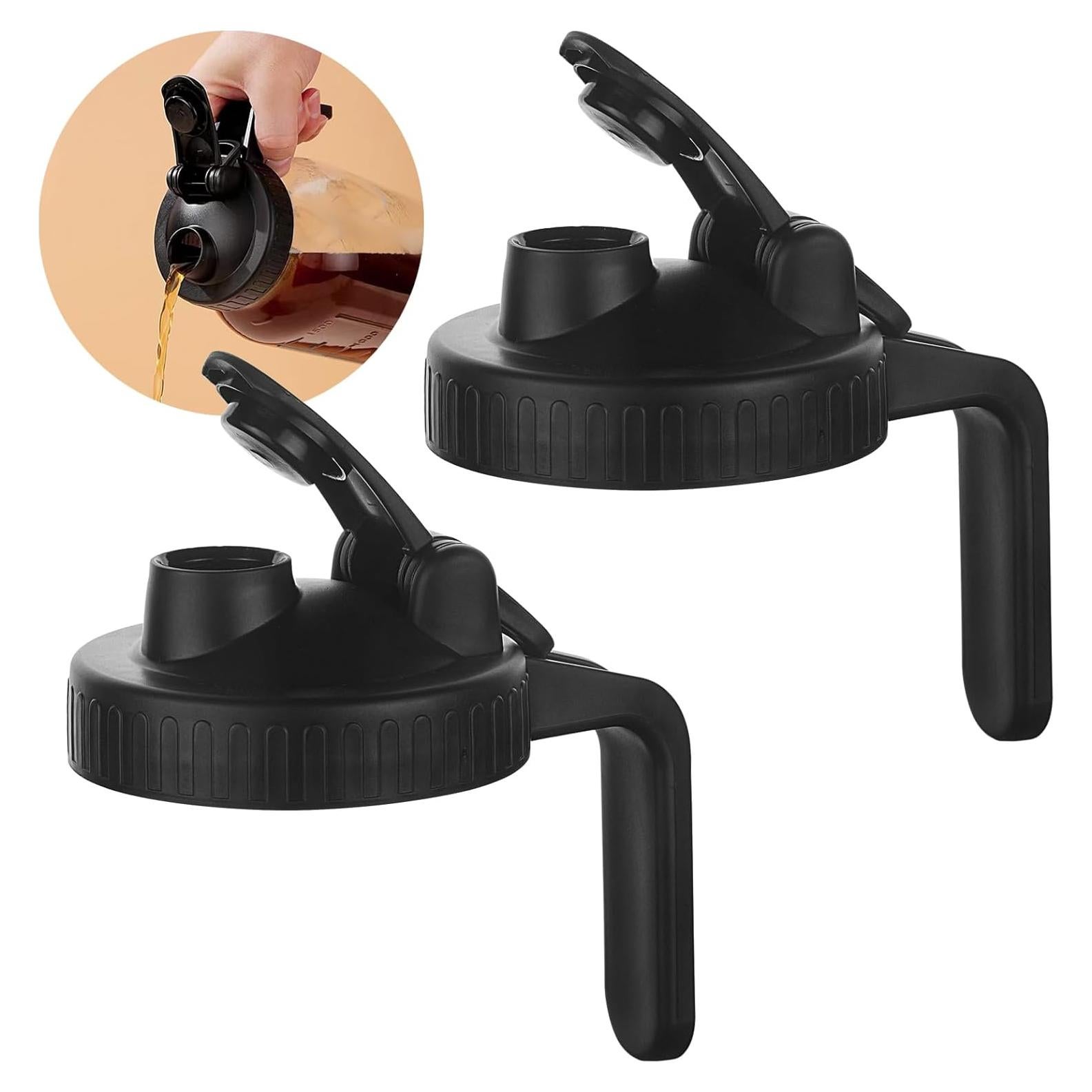 Tapa de vertido FyndraX para frascos Mason de boca ancha - 2 unidades