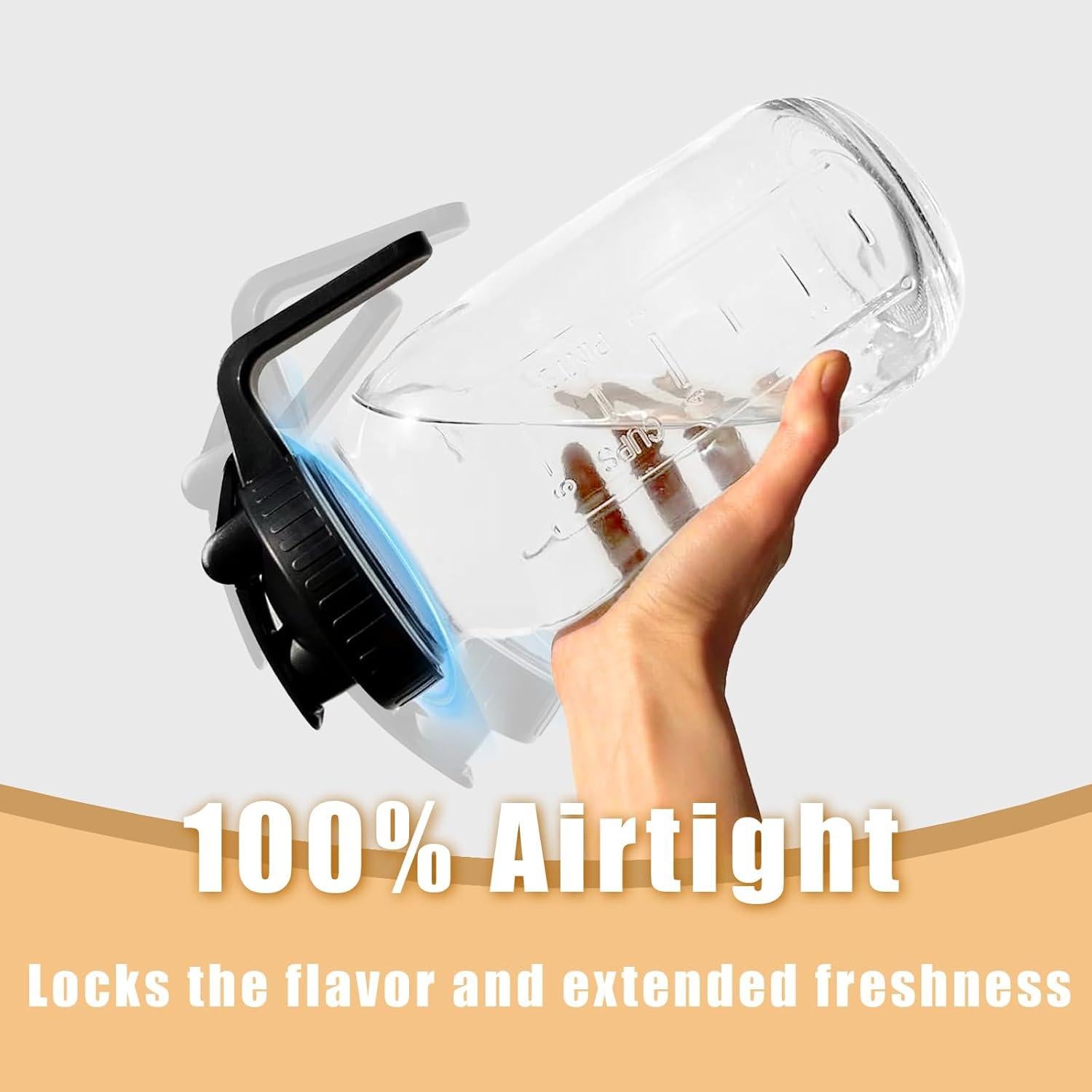 Tapa de vertido FyndraX para frascos Mason de boca ancha - 2 unidades