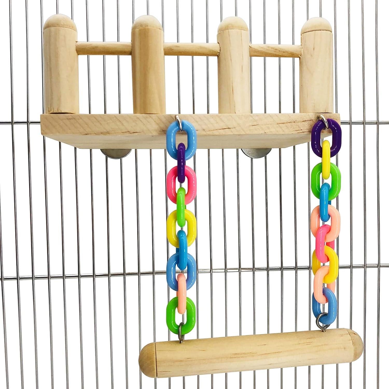 Soporte de Juegos para Aves CAREUPET con Escalera y Columpio