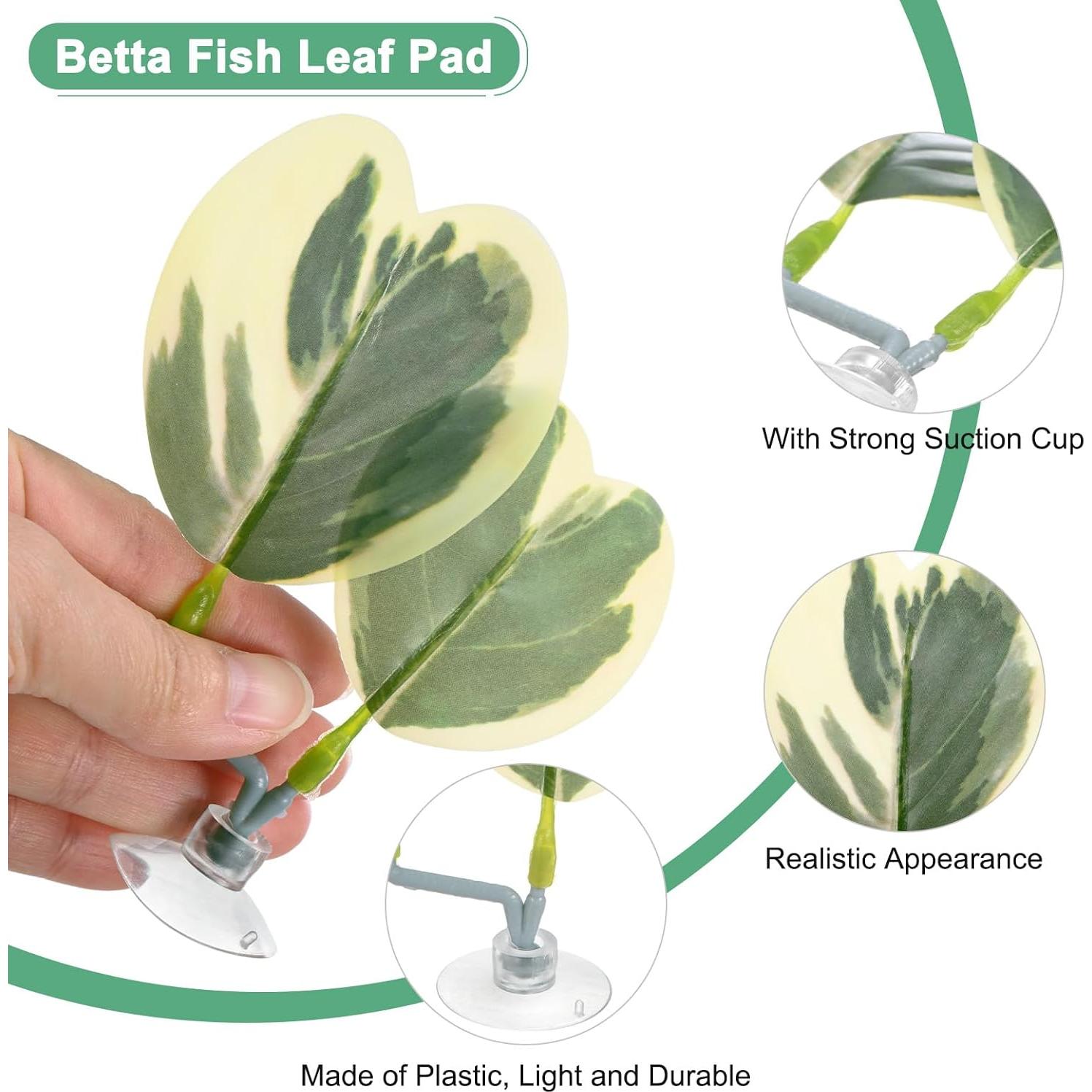 Almohadilla de Hoja para Peces Betta M METERXITY 2 Unidades