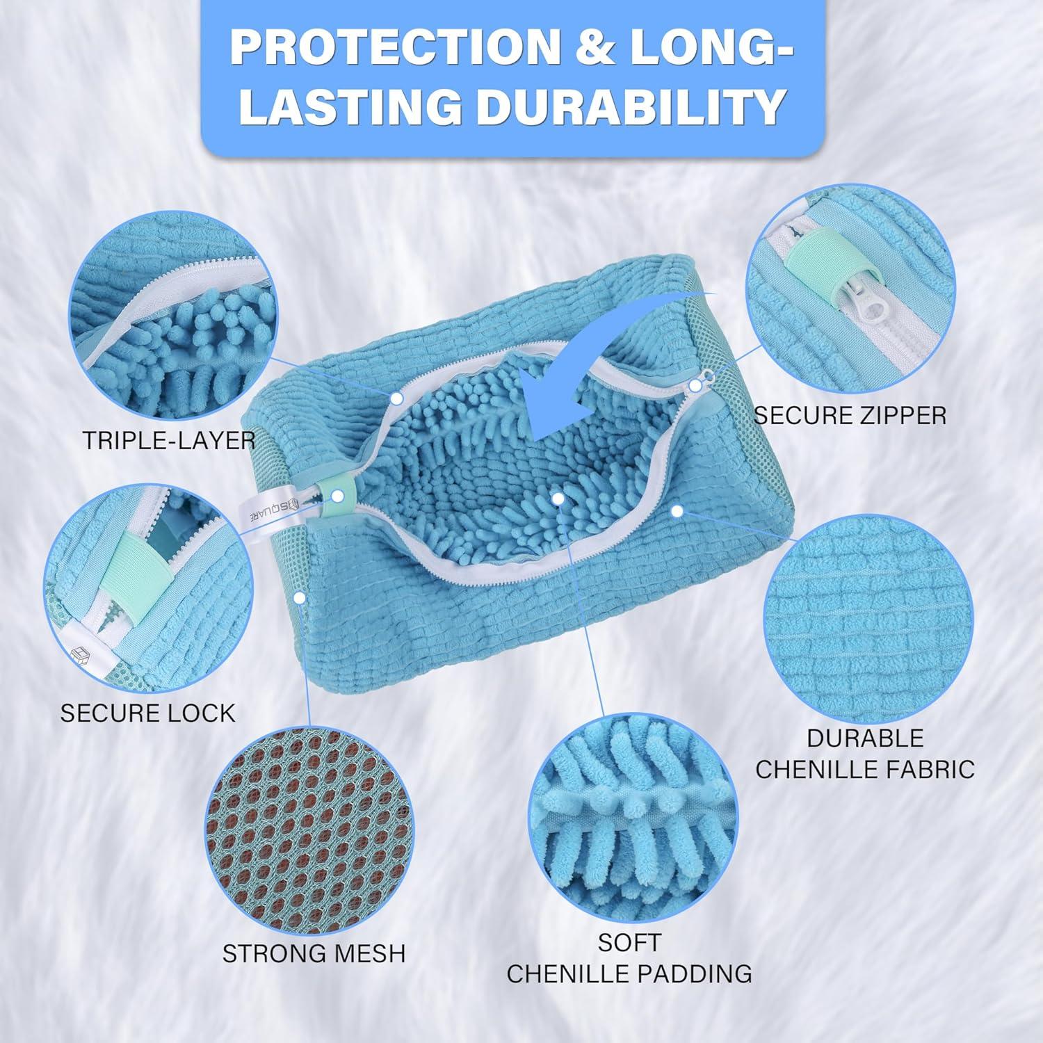 Bolsa de Lavado de Zapatos HSQUARE Azul 2-Pack Reutilizable