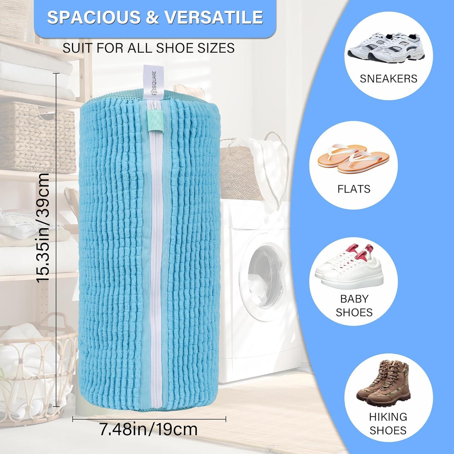 Bolsa de Lavado de Zapatos HSQUARE Azul 2-Pack Reutilizable