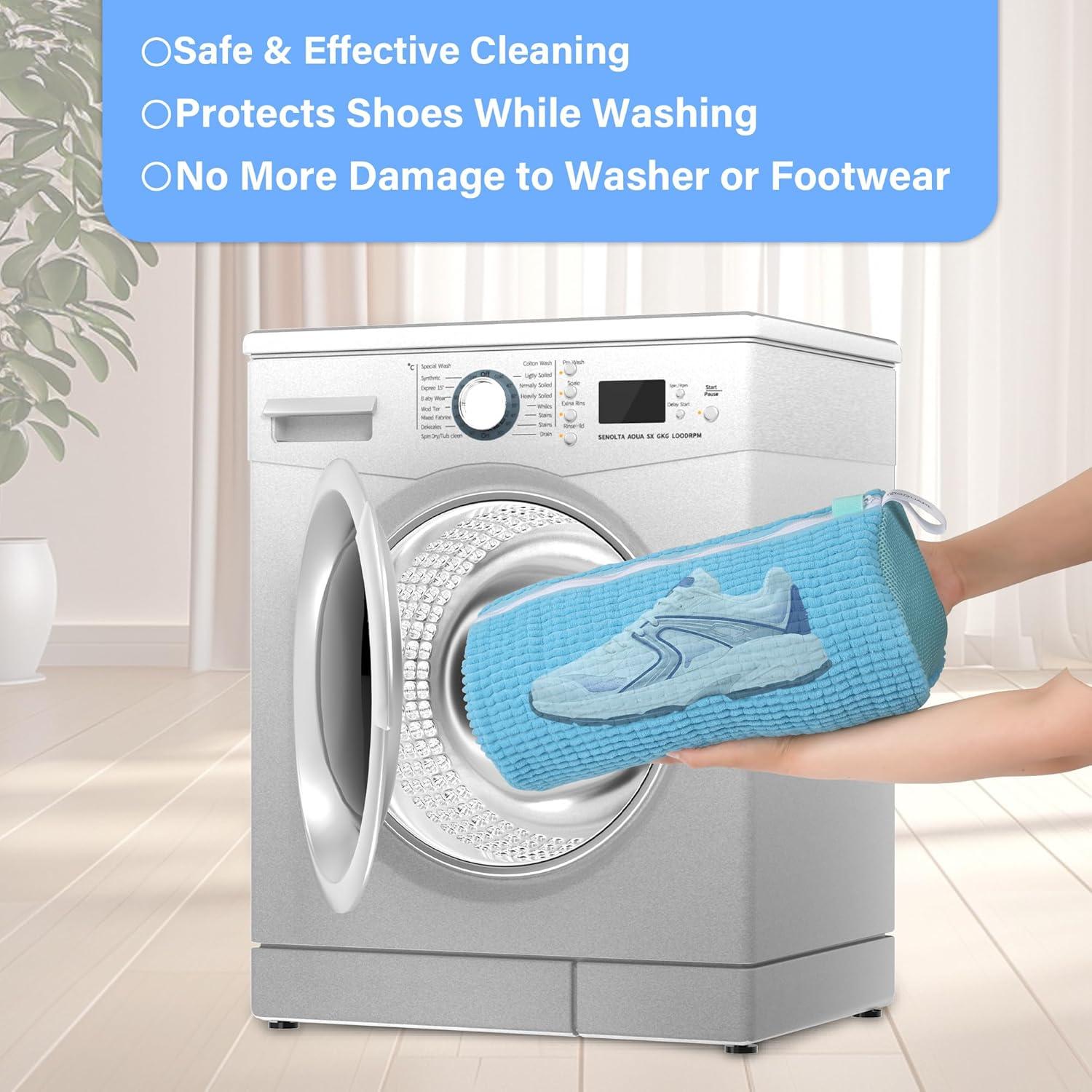 Bolsa de Lavado de Zapatos HSQUARE Azul 2-Pack Reutilizable