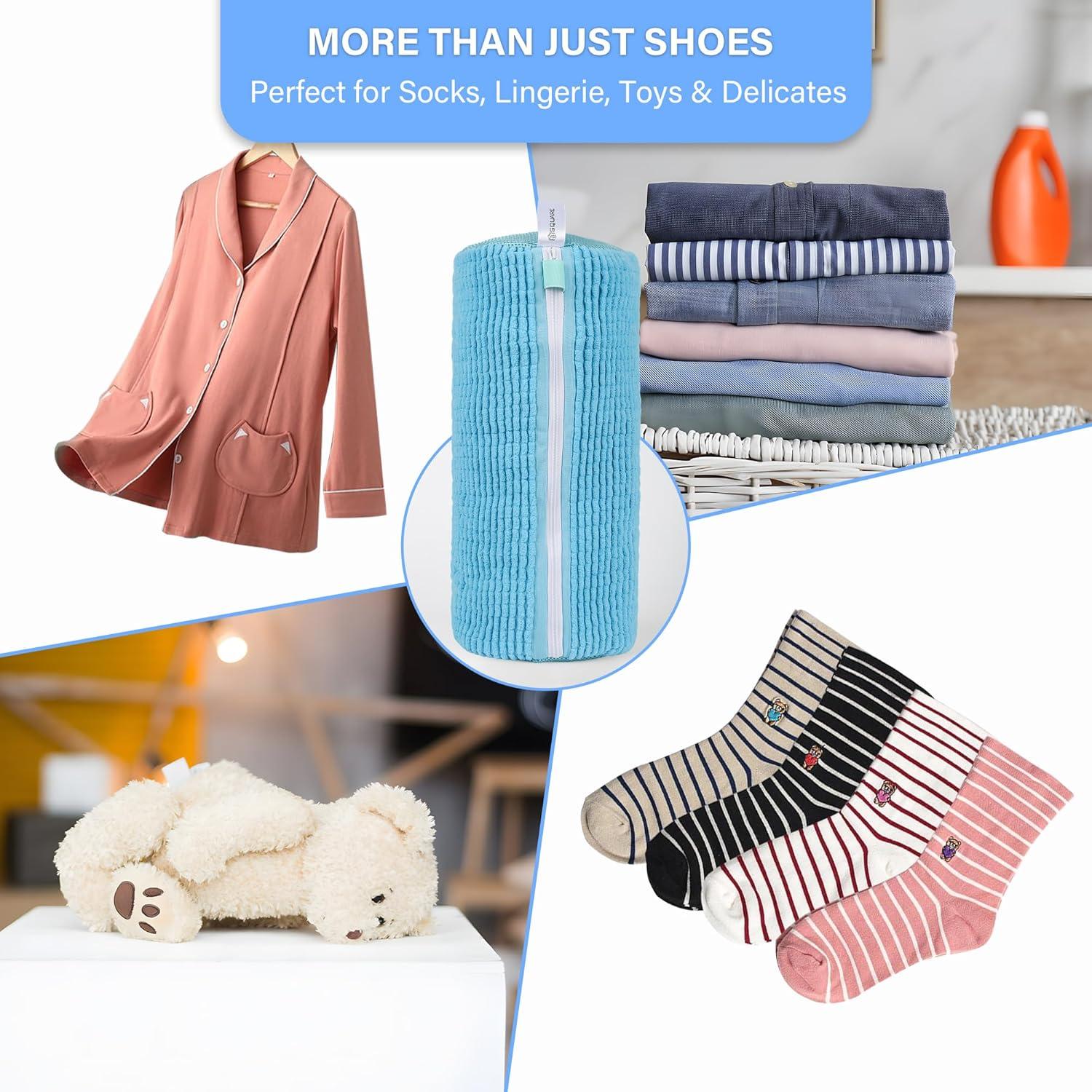 Bolsa de Lavado de Zapatos HSQUARE Azul 2-Pack Reutilizable