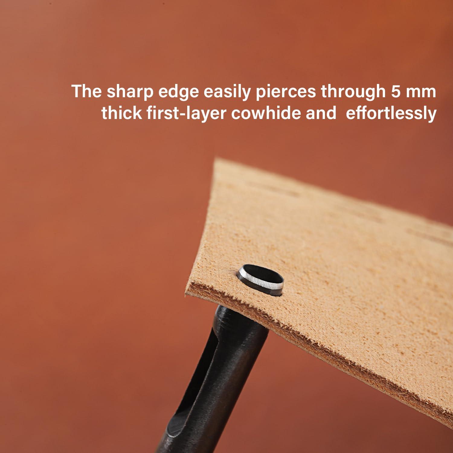 Perforadora de Cuero Ovalada WUTA 2x3mm para Cinturones