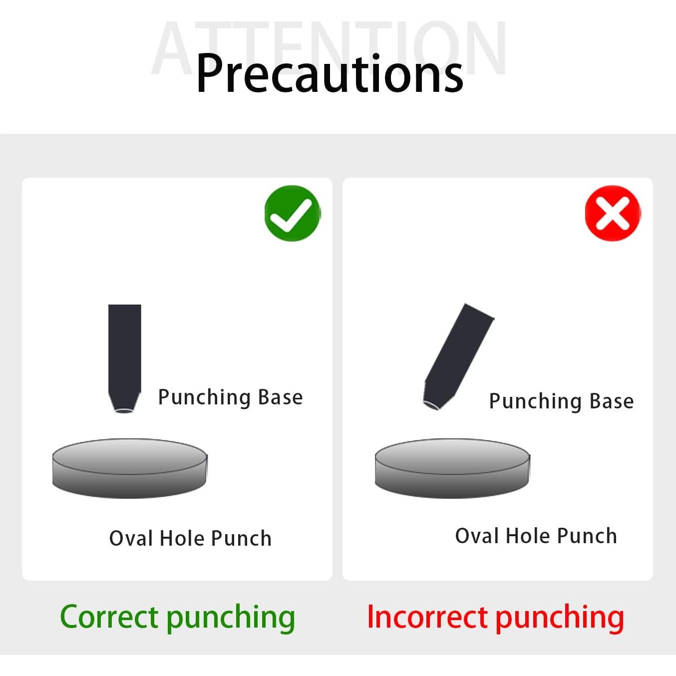 Perforadora de Cuero Ovalada WUTA 2x3mm para Cinturones