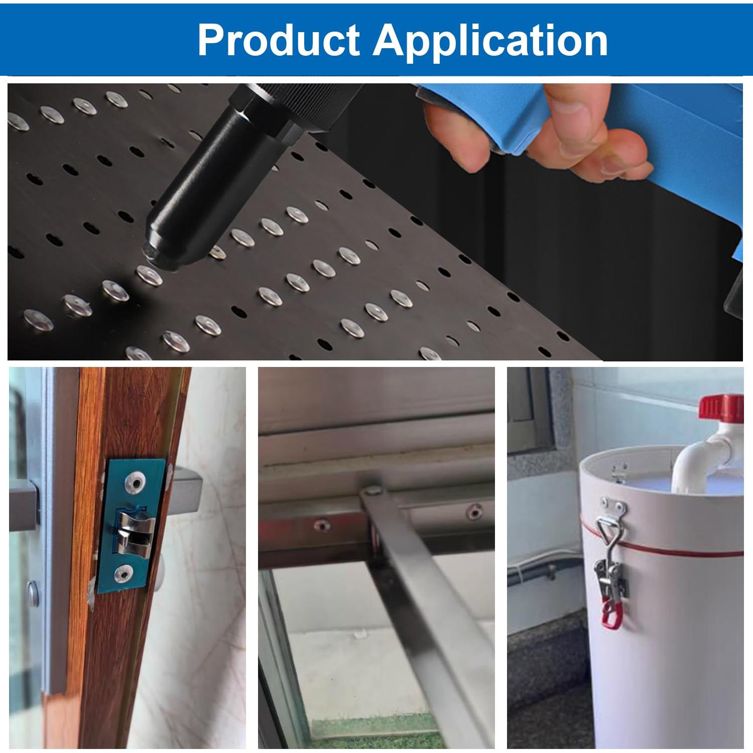 Kit de Remaches de Acero Inoxidable 304 - 110 Piezas 7 Tamaños