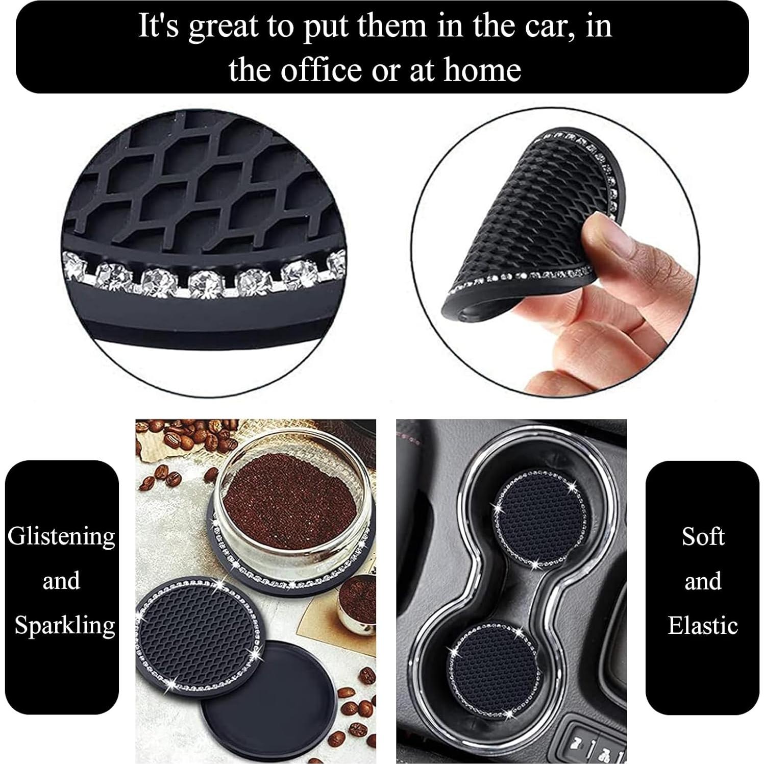 Conjunto de 9 Accesorios de Coche Esponjosos WenMei Negro