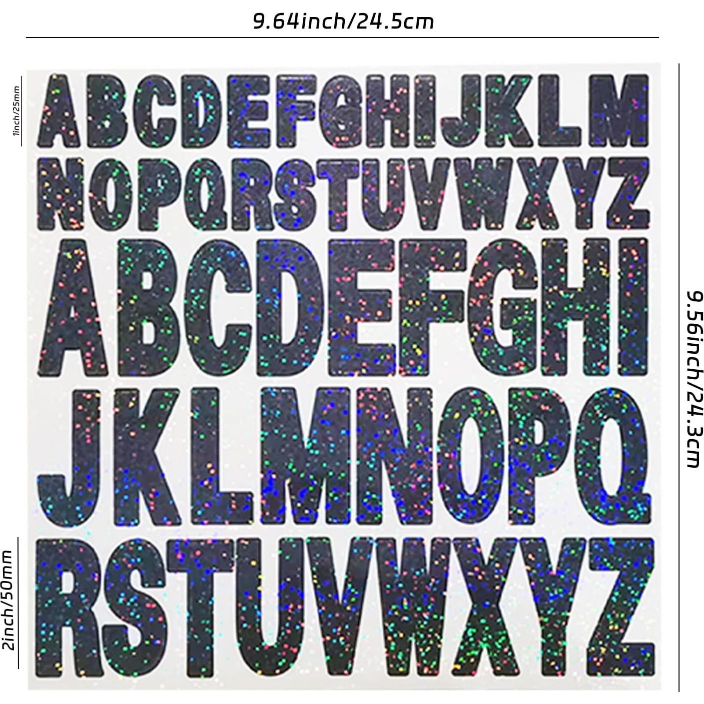 Calcomanías de Letras Negras Starboling 5cm y 2.5cm para Manualidades