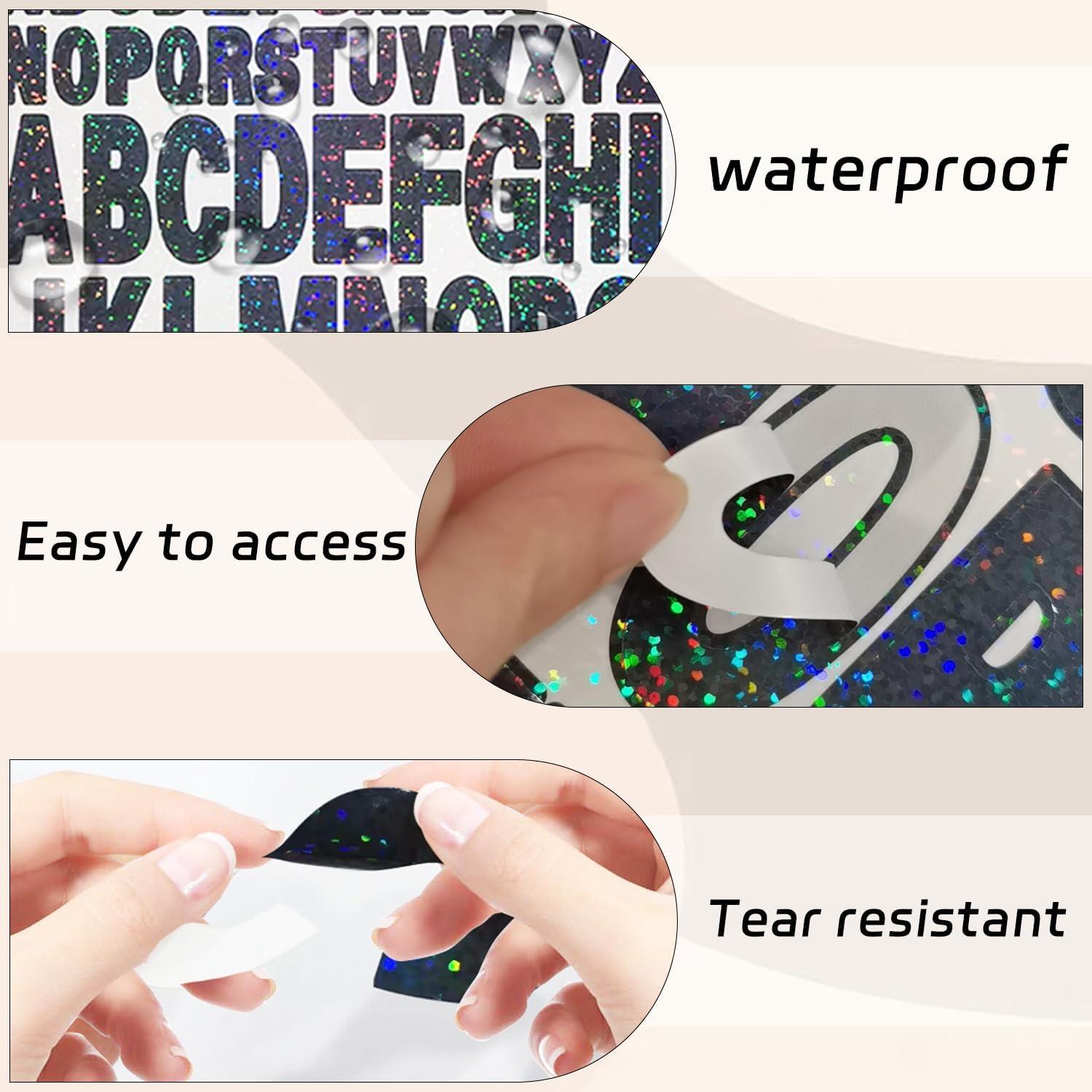 Calcomanías de Letras Negras Starboling 5cm y 2.5cm para Manualidades