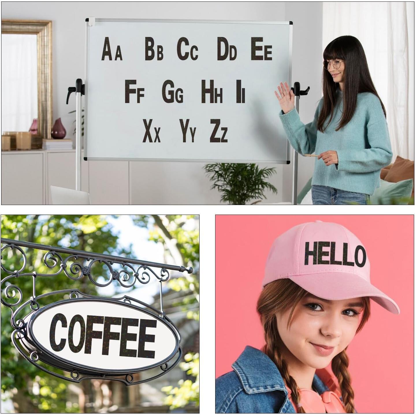 Calcomanías de Letras Negras Starboling 5cm y 2.5cm para Manualidades