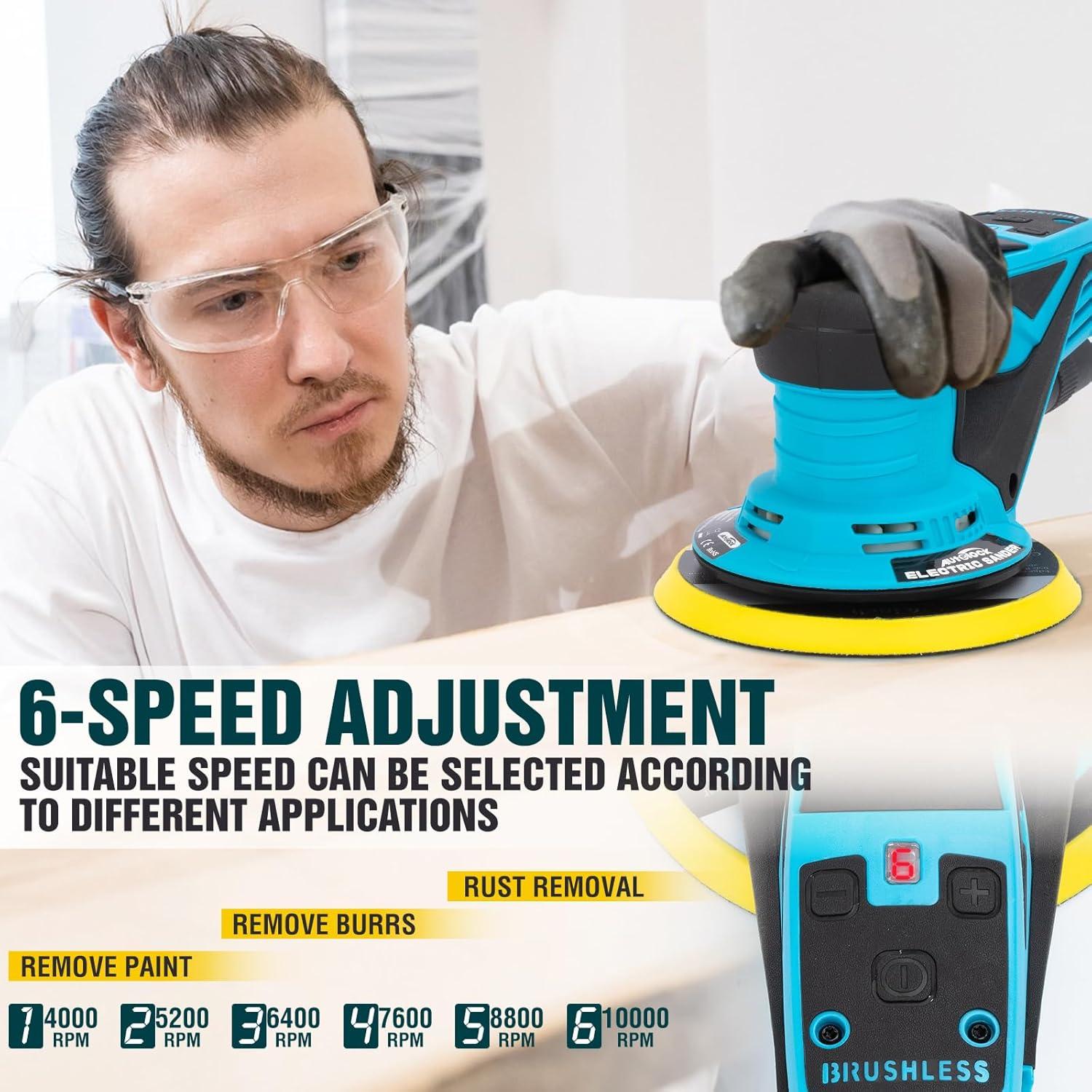 Lijadora Orbital Eléctrica Autolock 350W 10000RPM 5-6"