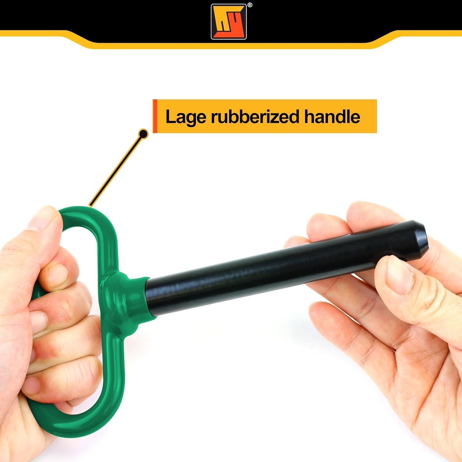 Pasador de Enganche Wellmax 5/8" x 11.4 cm con 4 Clips R Verde