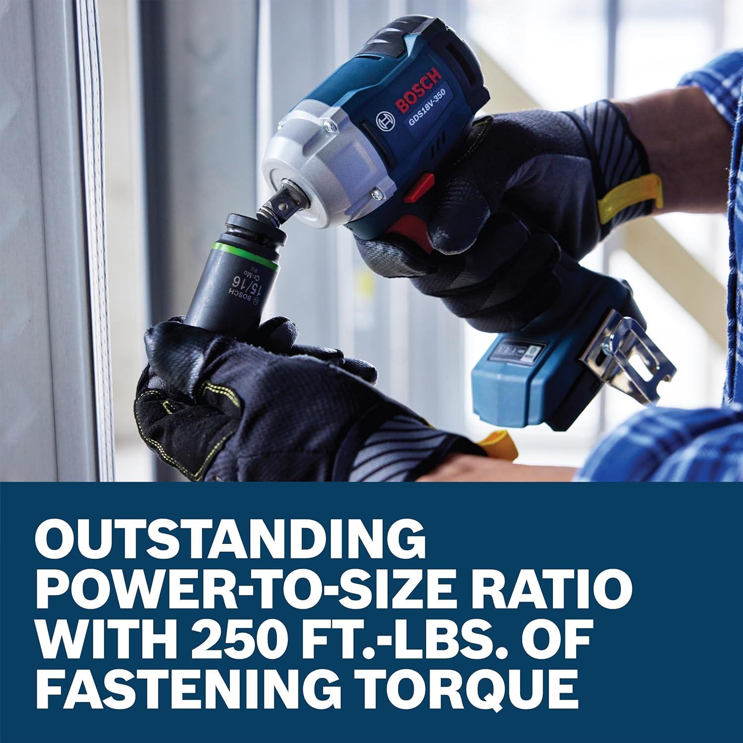 Llave de Impacto Bosch GDS18V-350 18V Sin Escobillas 1/2"