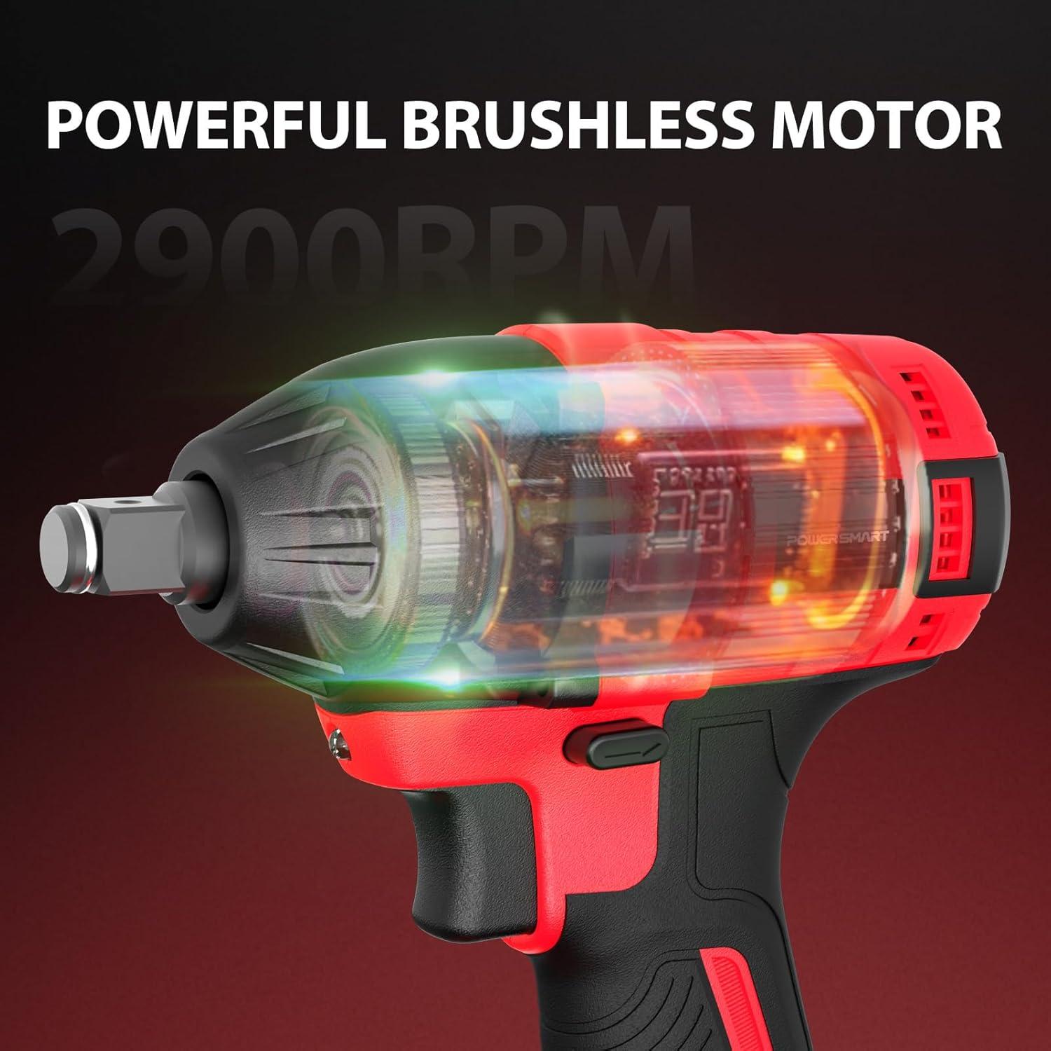 Destornillador de impacto inalámbrico PowerSmart 20V 2.0Ah 265 lb-ft