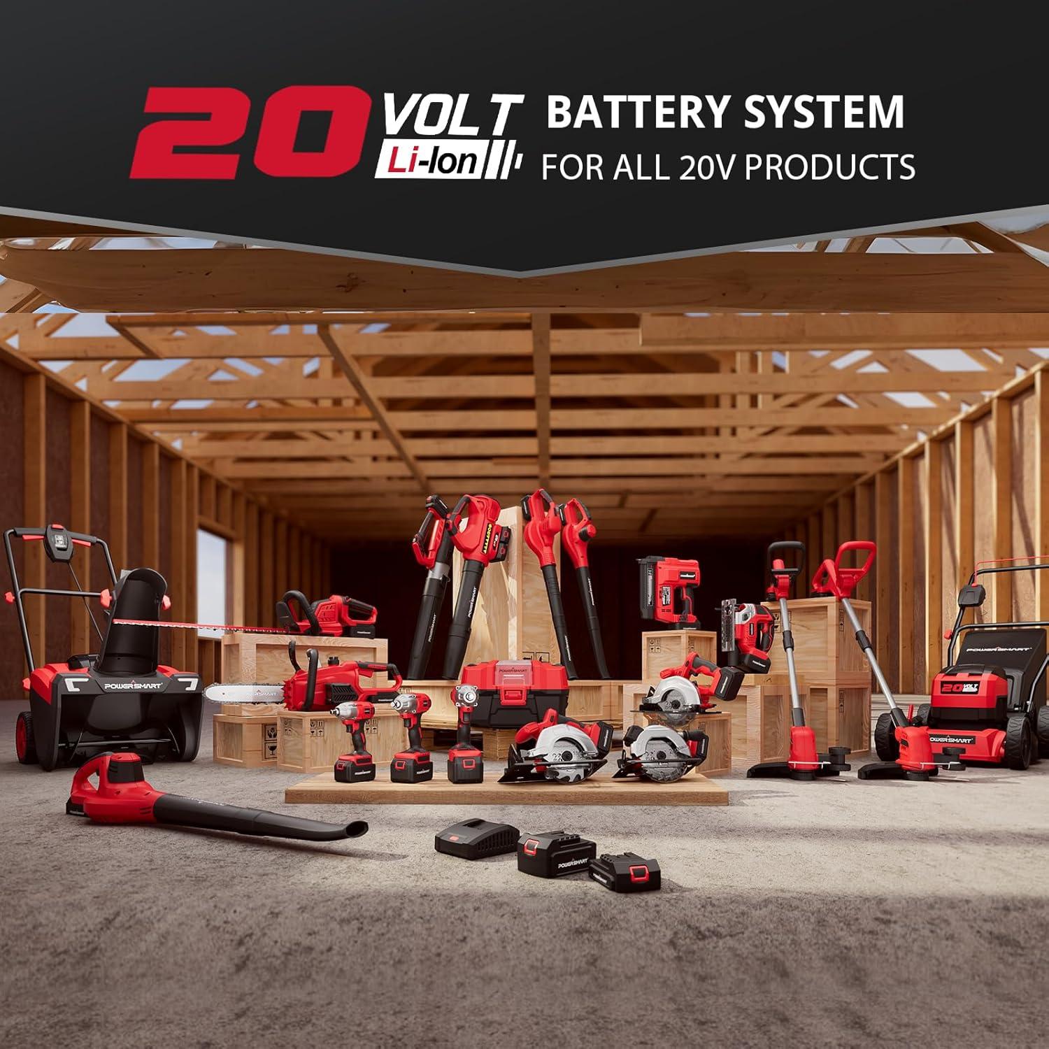 Destornillador de impacto inalámbrico PowerSmart 20V 2.0Ah 265 lb-ft