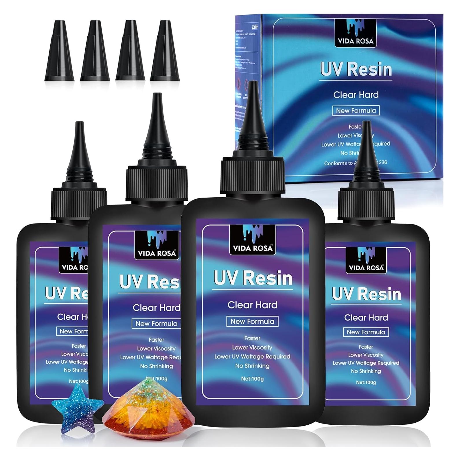 Resina UV VidaRosa 400g Cristalina para Joyería y Manualidades