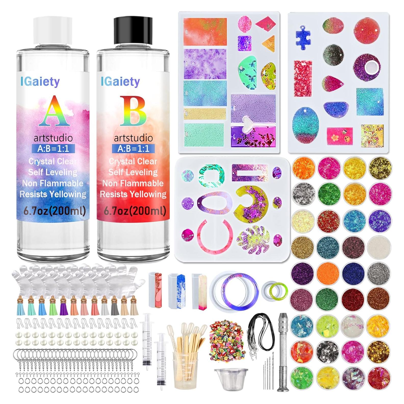 Kit de Resina IGaiety para Joyería - 278 Piezas, Moldes y Accesorios