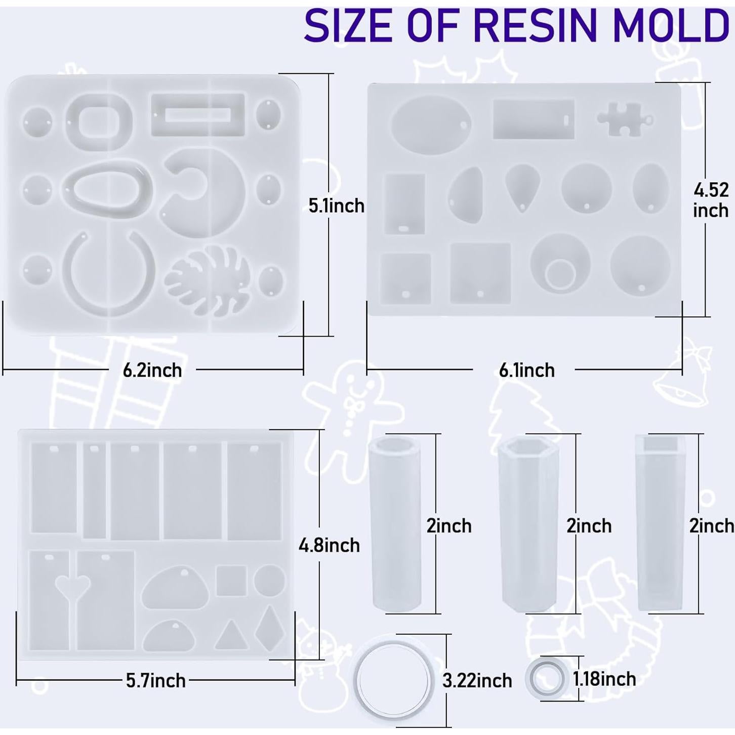 Kit de Resina IGaiety para Joyería - 278 Piezas, Moldes y Accesorios