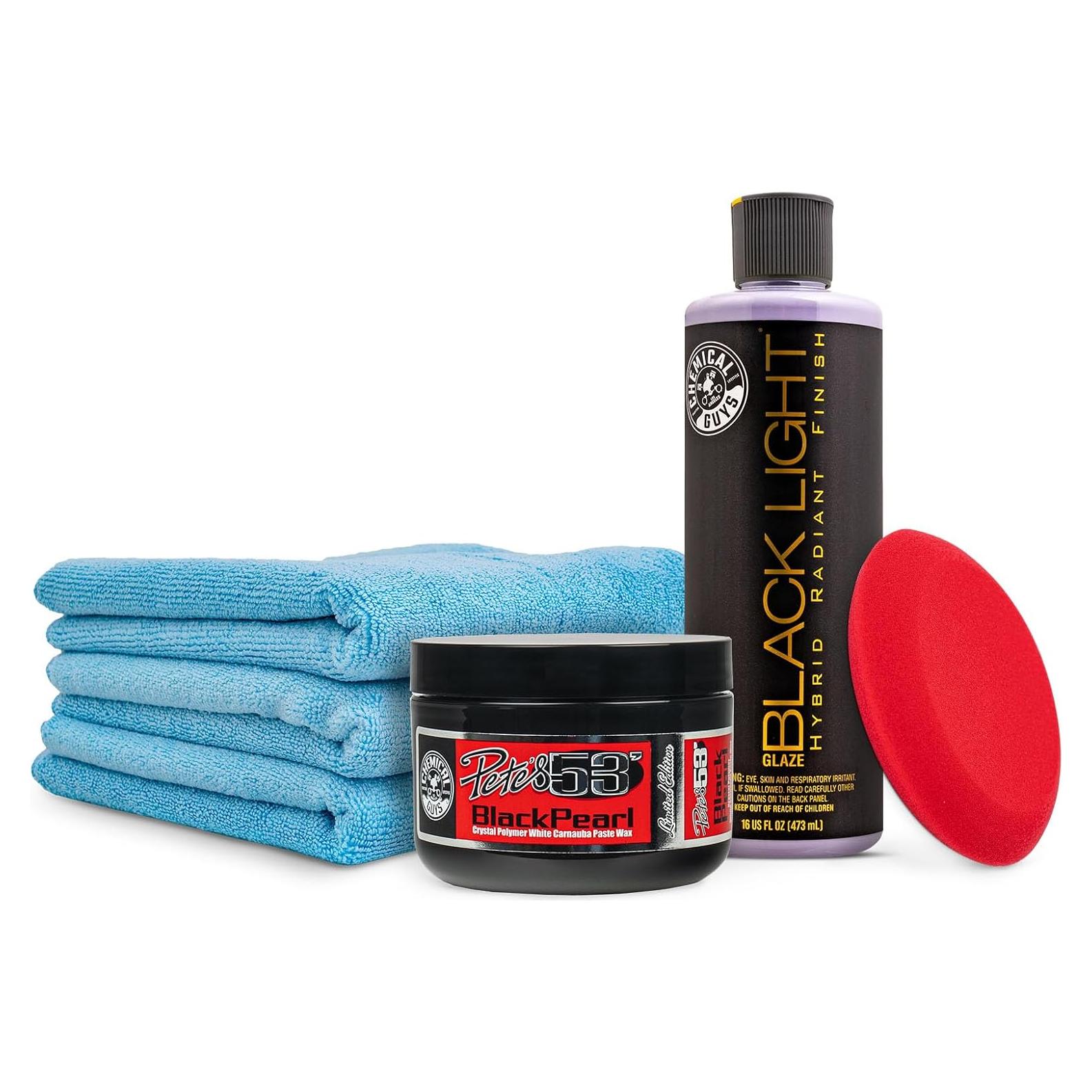 Kit de Mantenimiento de Pintura Negra Chemical Guys HOL_201 - 7 Productos