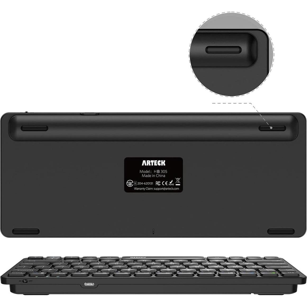 Teclado Bluetooth Multi-Dispositivo Arteck Ultra Delgado