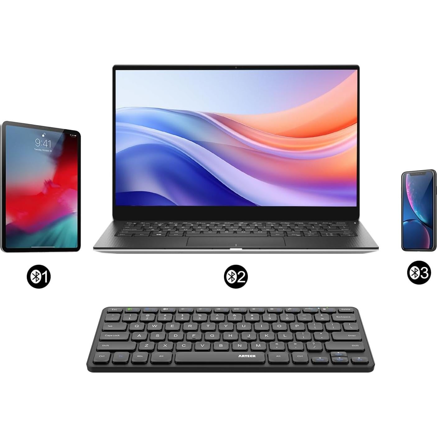 Teclado Bluetooth Multi-Dispositivo Arteck Ultra Delgado