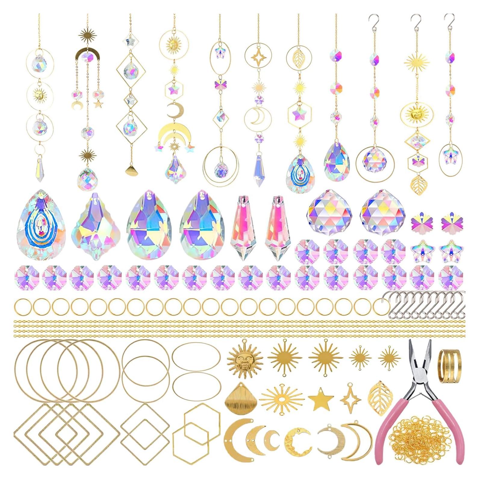 Kit de Manualidades Lyukii 500 Piezas para Atrapasoles de Cristal