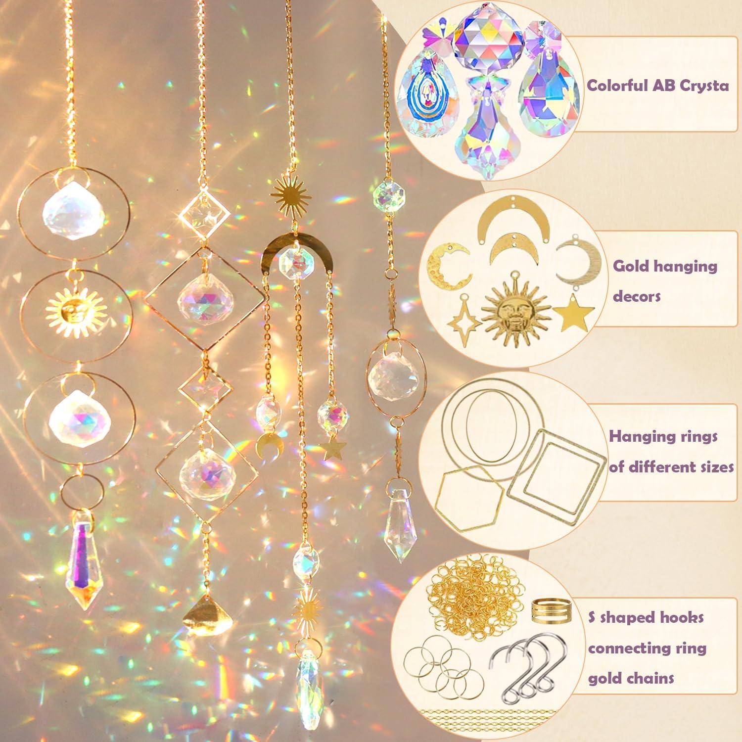 Kit de Manualidades Lyukii 500 Piezas para Atrapasoles de Cristal