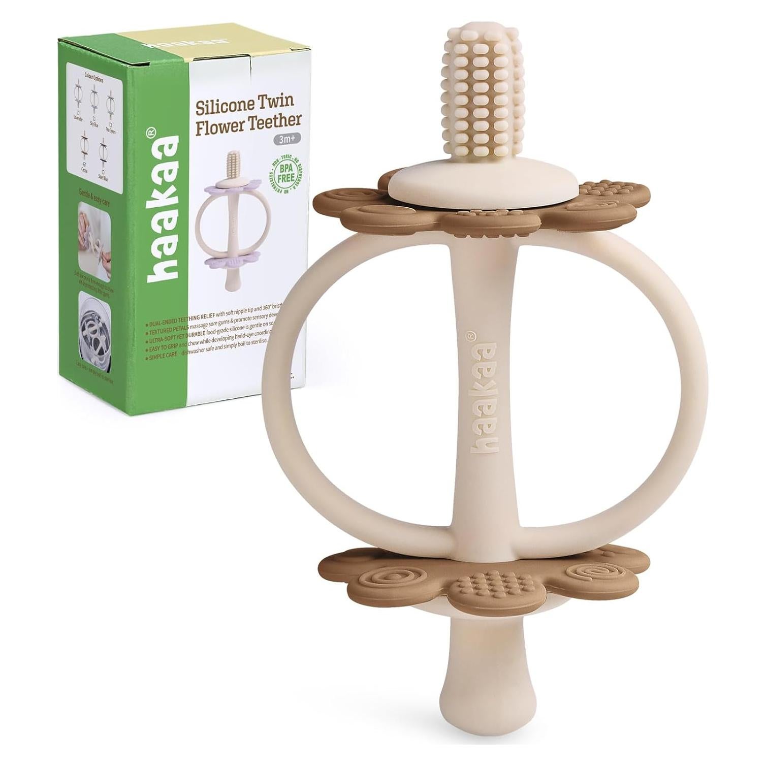 Juguete de Dentición Silicona Haakaa 3 en 1 para Bebés